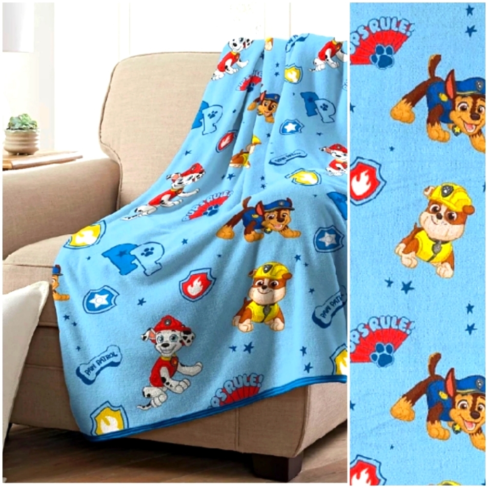 New Paw Patrol These Pups Rule Plush Throw Blanket 46" x 60"